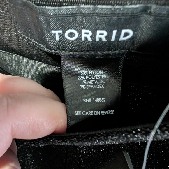 Torrid Sparkling Black Flare Leggings - Picture 3 of 3